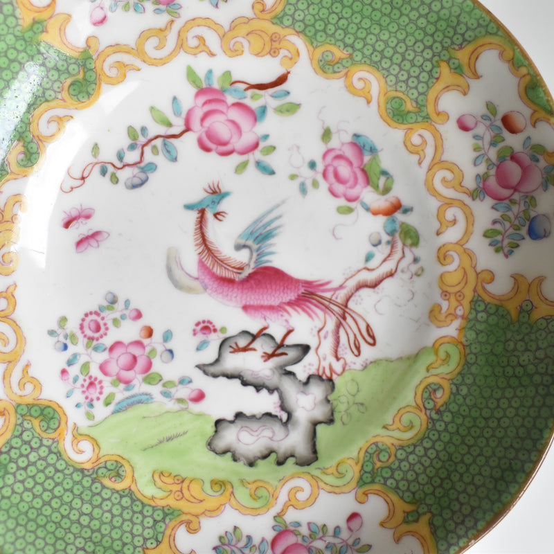 Antique Cup & Saucer Minton Cockatrice