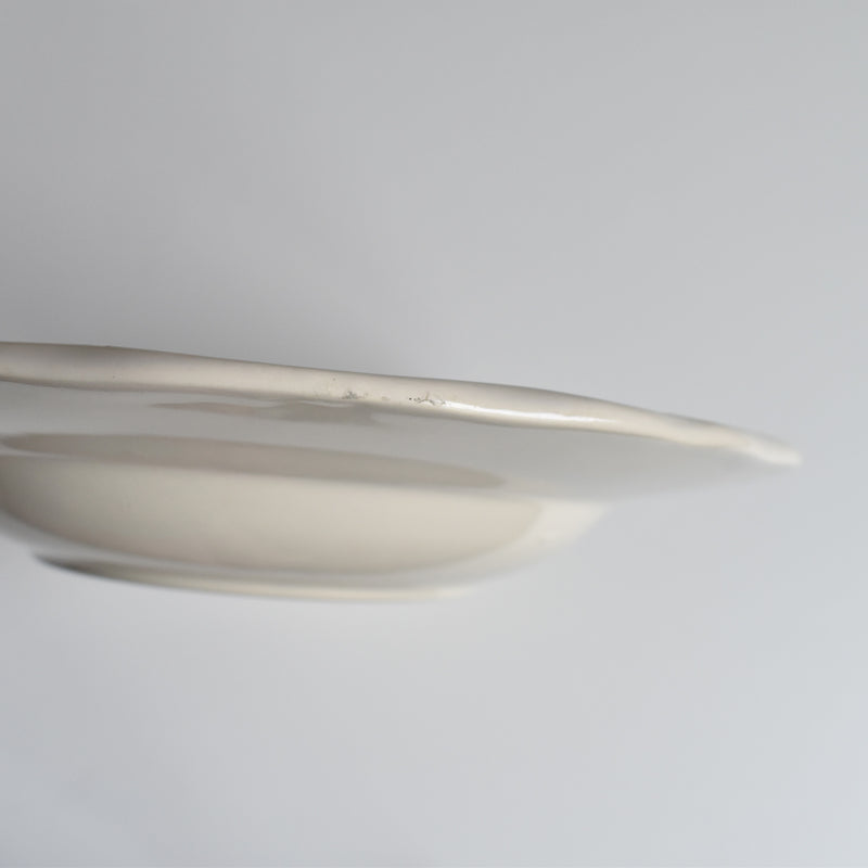 ヴィンテージ深皿 花リム H