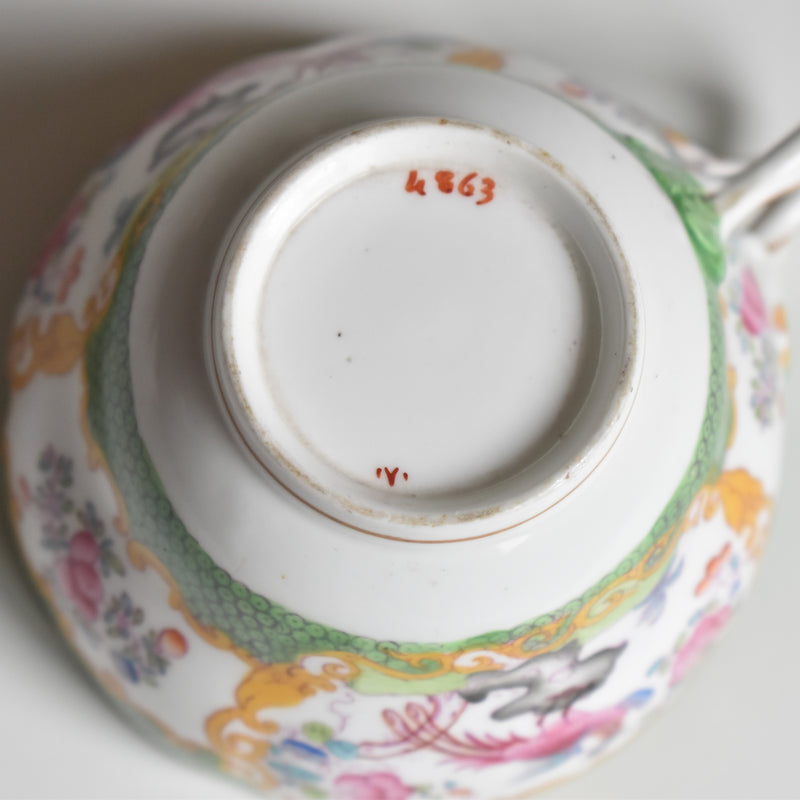 Antique Cup & Saucer Minton Cockatrice