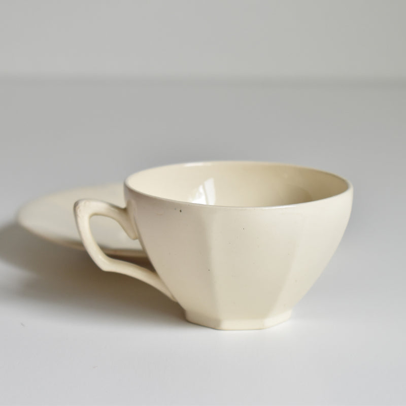 Vintage Coffee Cup and Saucer, Digoin & Sarreguemines Iris 9225 E