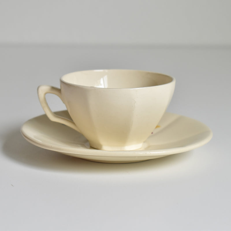 Vintage Coffee Cup and Saucer Digoin & Sarreguemines Iris 9225 D