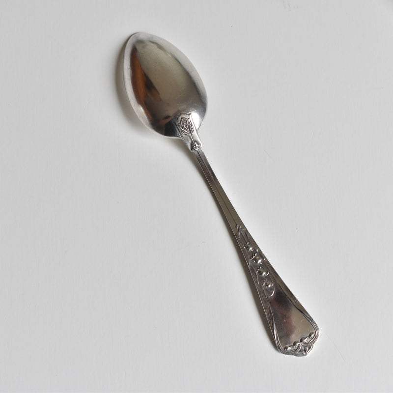 Antique Silver 800 Dessert Spoon Muguet