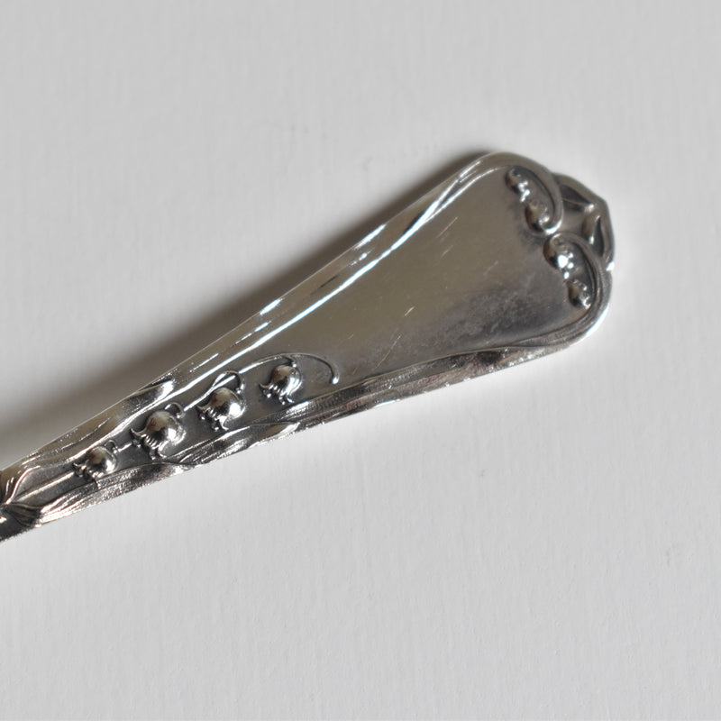 Antique Silver 800 Dessert Spoon Muguet