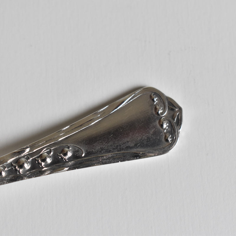 Antique Silver 800 Dessert Spoon Muguet
