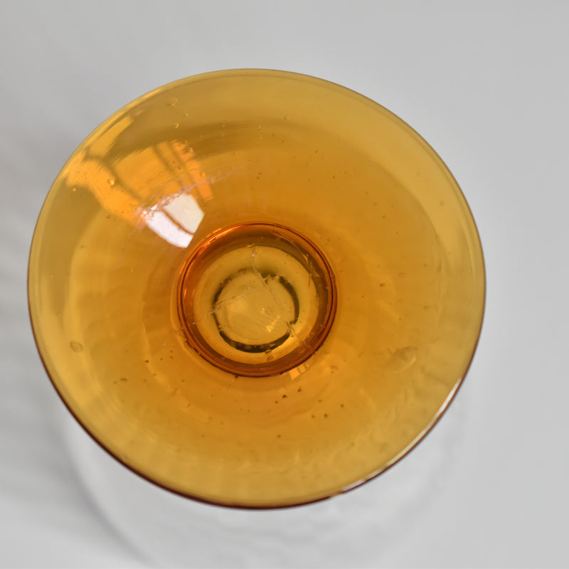 Antique crystal wine glass