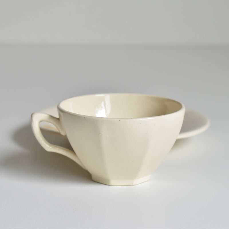 Vintage Coffee Cup and Saucer, Digoin & Sarreguemines Iris 9225 A