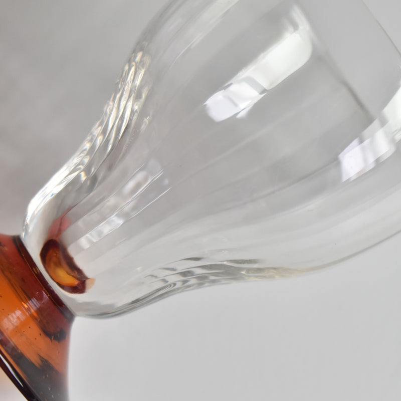 Antique crystal wine glass