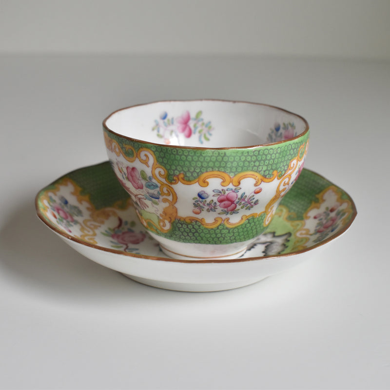 Antique Cup & Saucer Minton Cockatrice