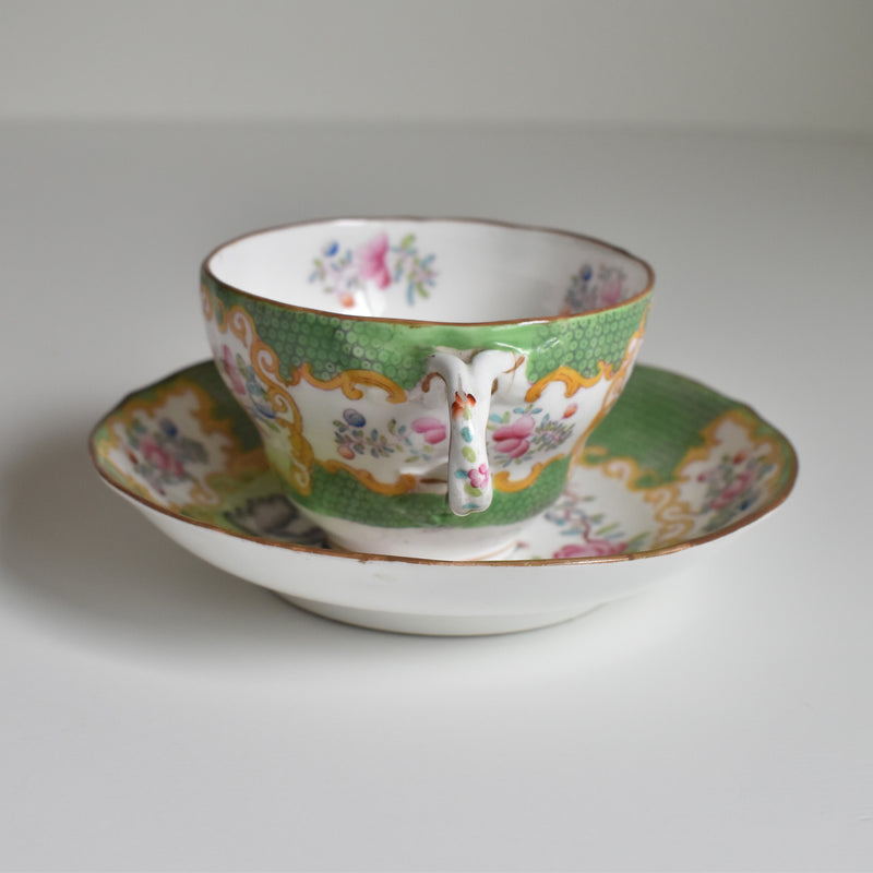 Antique Cup & Saucer Minton Cockatrice