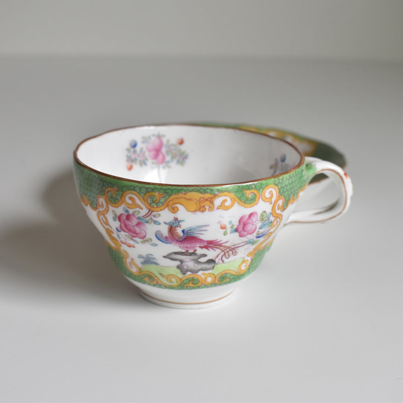 Antique Cup & Saucer Minton Cockatrice