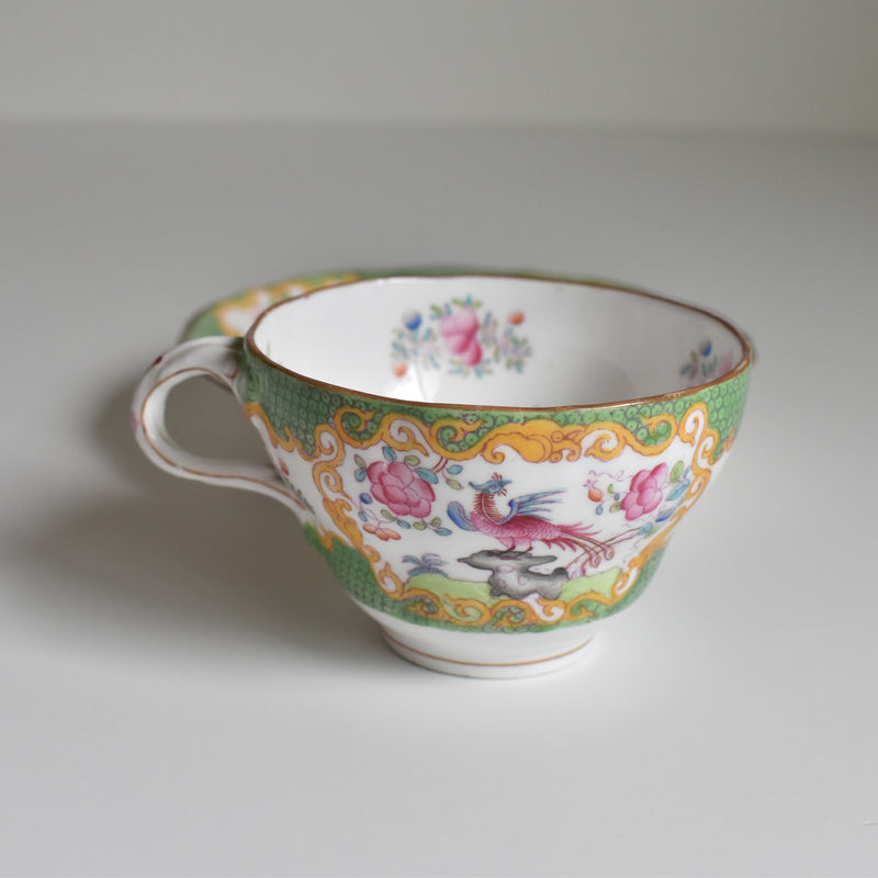 Antique Cup & Saucer Minton Cockatrice