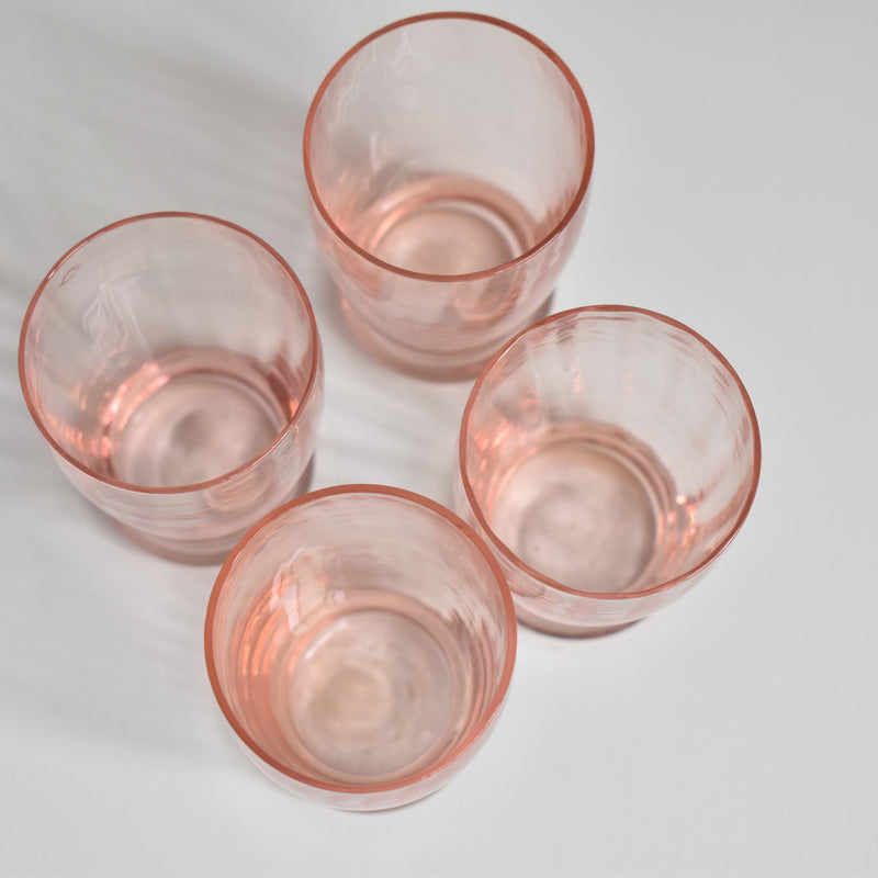 Vintage Liquor Glasses Pink, Set of 4