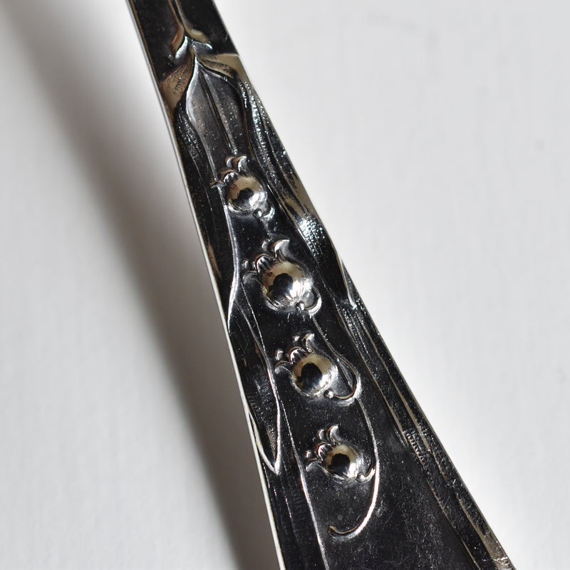 Antique Silver 800 Dessert Spoon Muguet