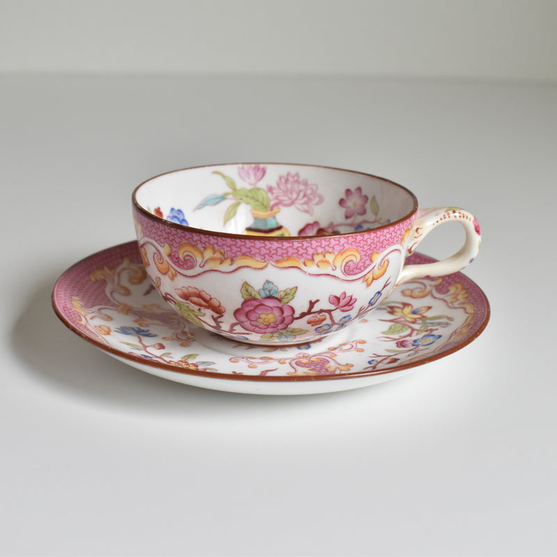 Antique Cup & Saucer Sarreguemines Minton 235 (Grand Depots) B