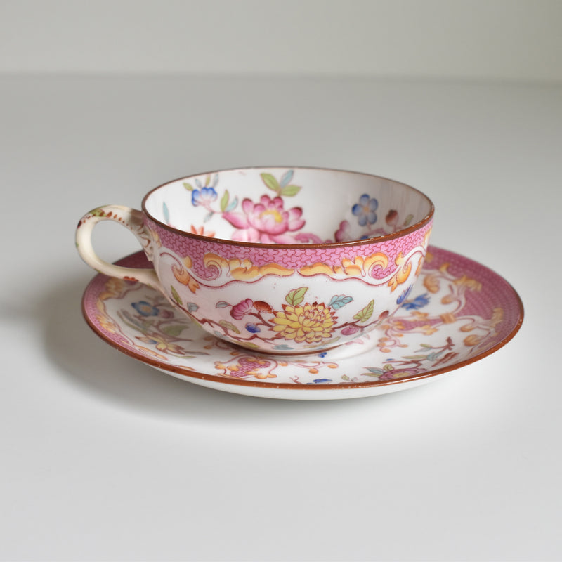 Antique Cup & Saucer Sarreguemines Minton 235 (Grand Depots) B