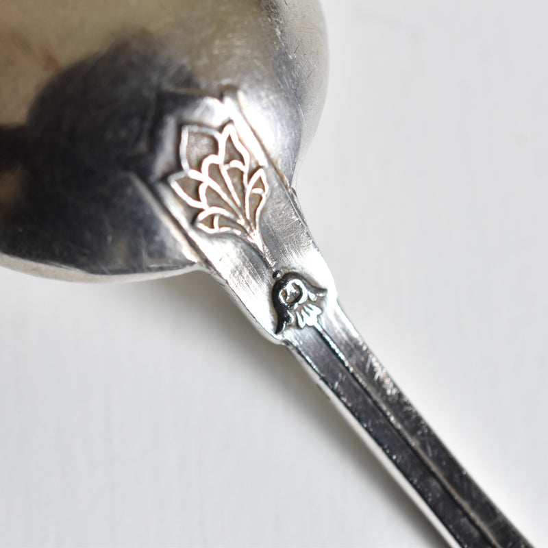 Antique Silver 800 Dessert Spoon Muguet