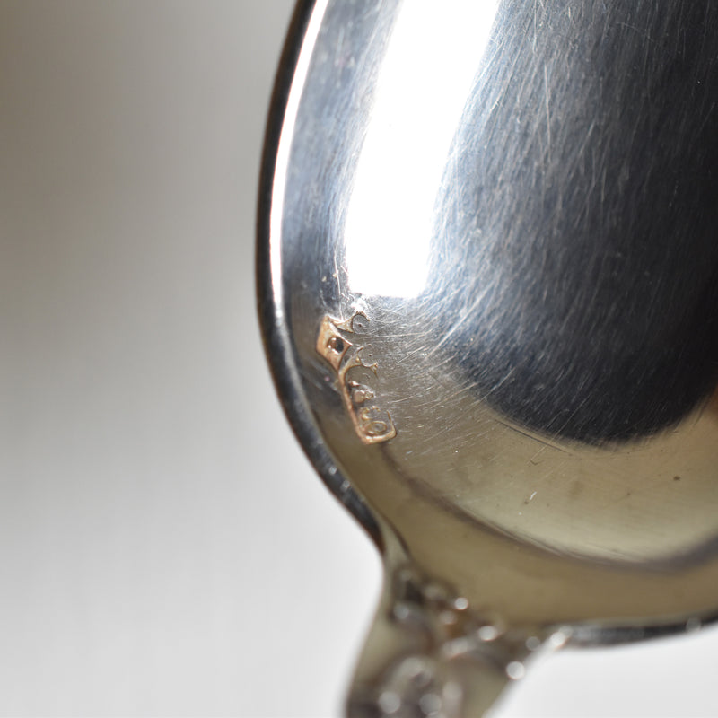 Antique Silver 800 Dessert Spoon Muguet