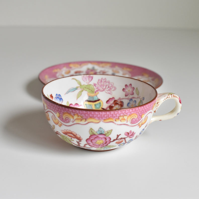 Antique Cup & Saucer Sarreguemines Minton 235 (Grand Depots) B