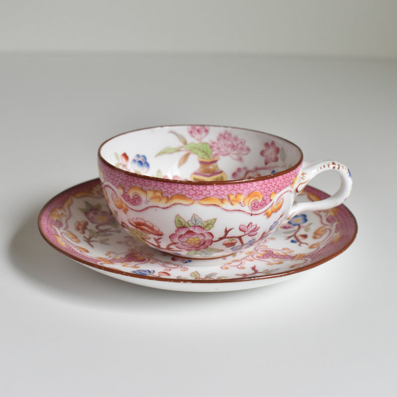 Antique Cup & Saucer Sarreguemines Minton 235 (Grand Depots) A