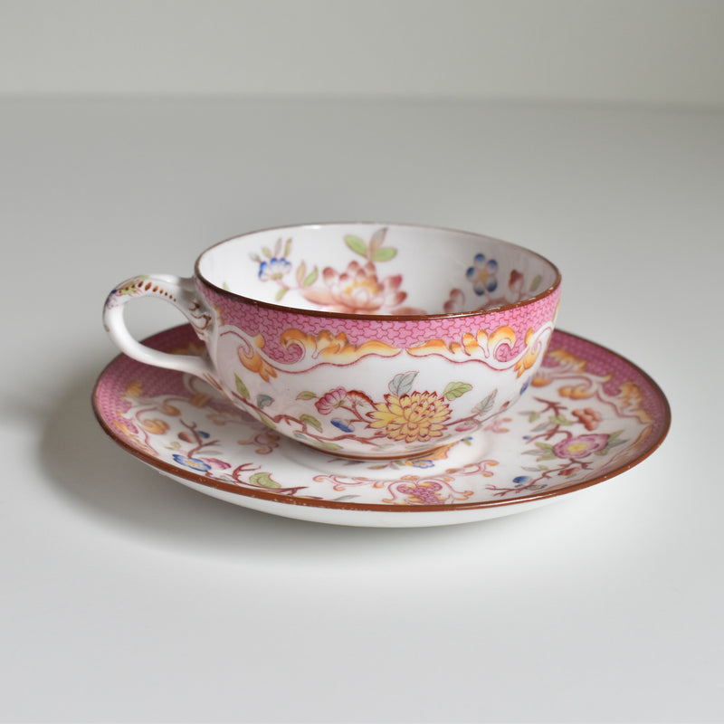 Antique Cup & Saucer Sarreguemines Minton 235 (Grand Depots) A