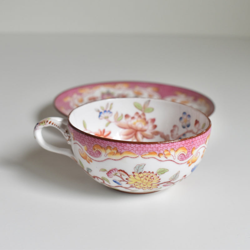 Antique Cup & Saucer Sarreguemines Minton 235 (Grand Depots) A