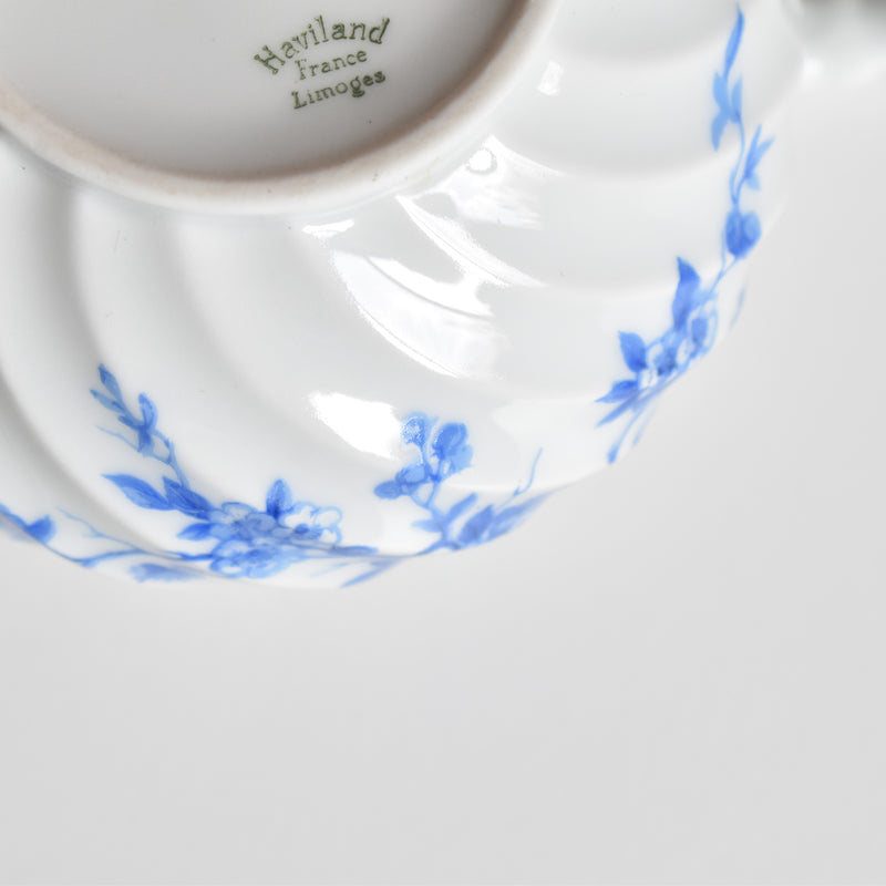 Vintage Sugar Bowl Limoges Haviland Cerisier Bleu