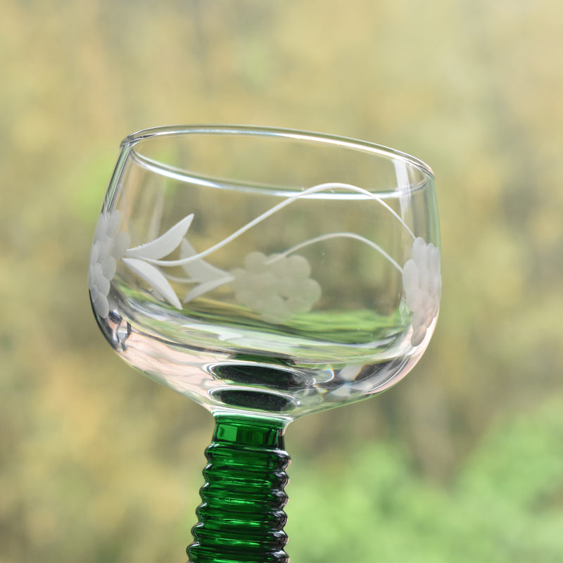 Vintage Alsace Wine Glass Arc Raisin