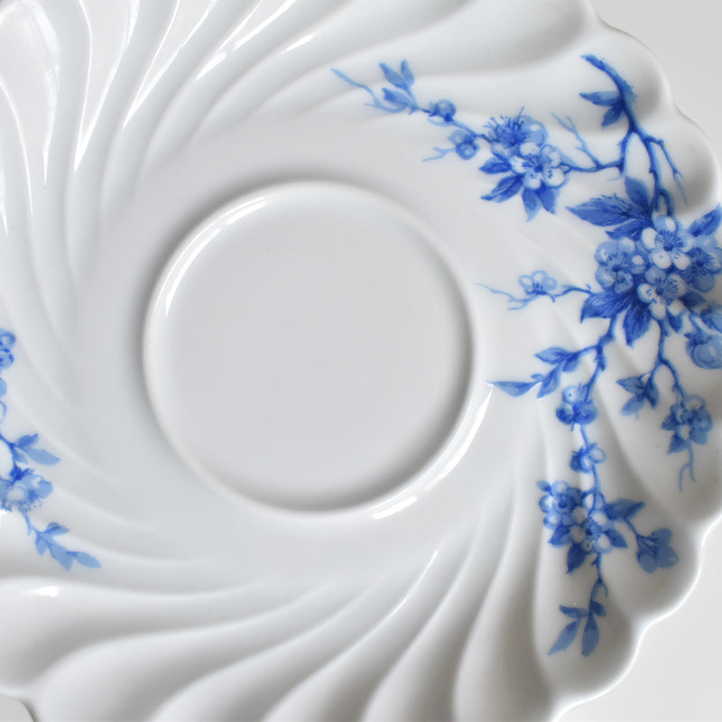 Vintage Coffee Cup & Saucer Limoges Haviland Cerisier Bleu A