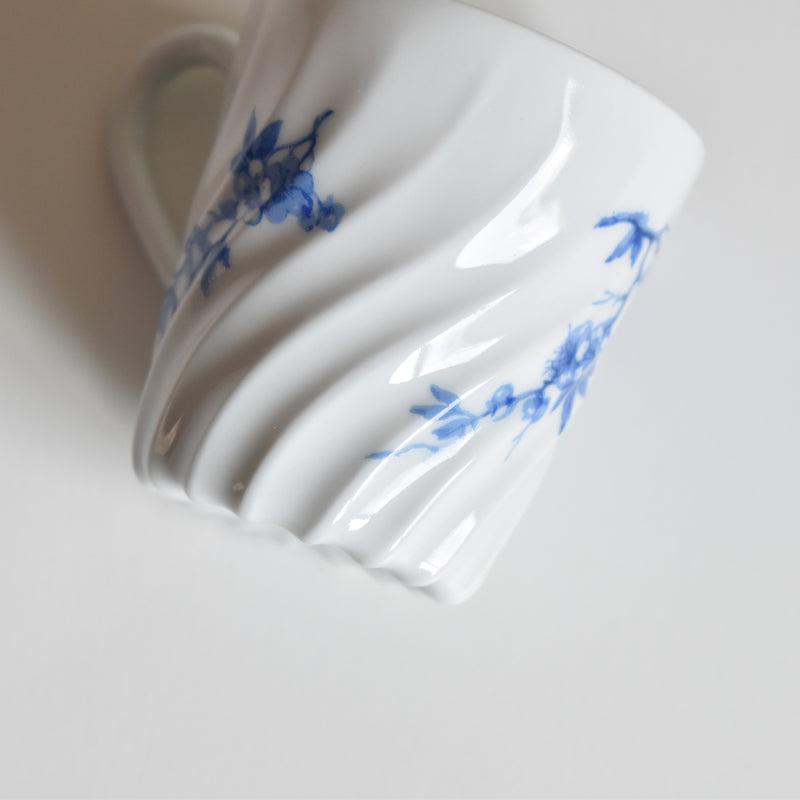Vintage Coffee Cup & Saucer Limoges Haviland Cerisier Bleu A