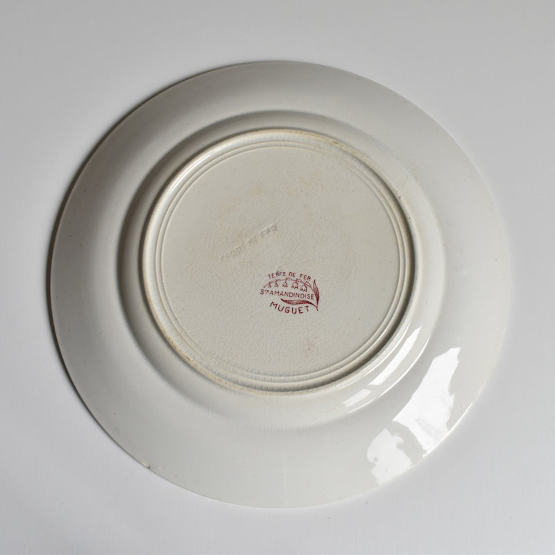 Antique Plate Saint Amand Dinord Muguet (Pink) B