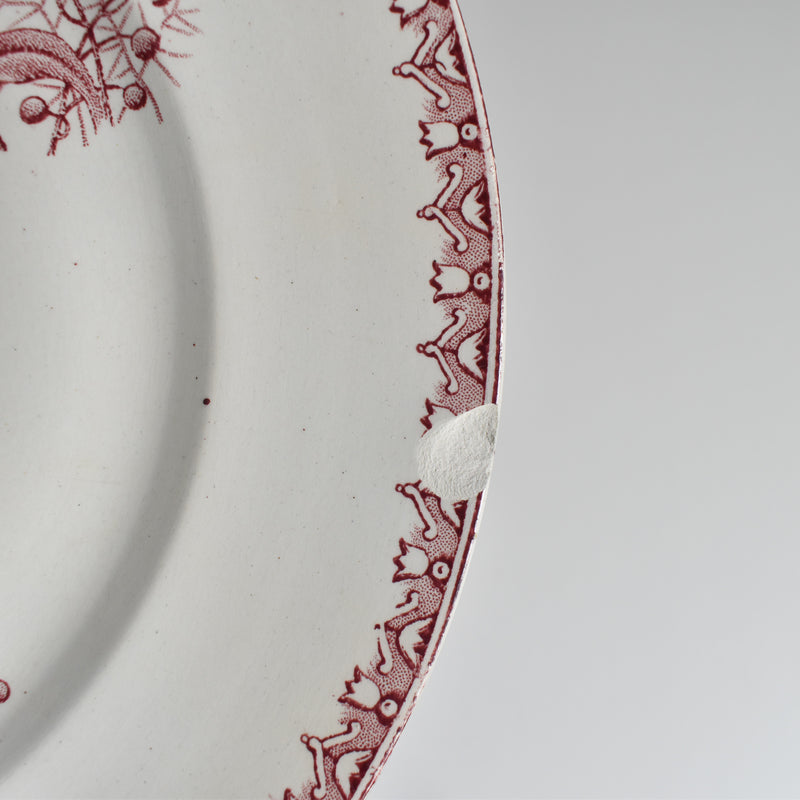 Antique Plate: Saint-Amand Dinouze Muguet (Pink) C