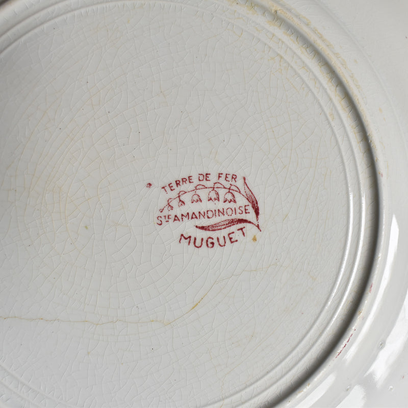 Antique Plate, Saint-Amand Dinoder, Muguet (Pink) D