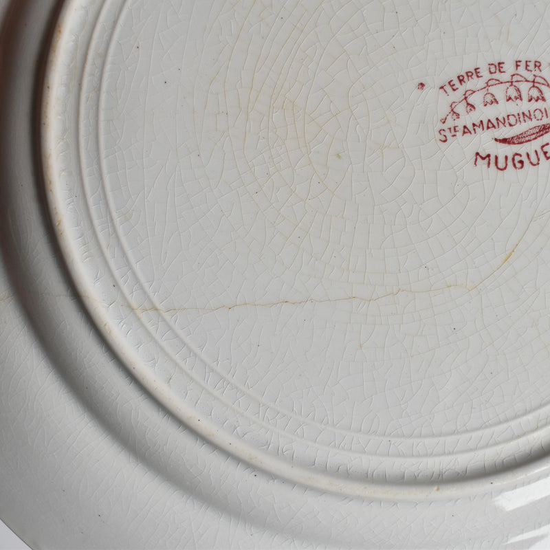 Antique Plate, Saint-Amand Dinoder, Muguet (Pink) D