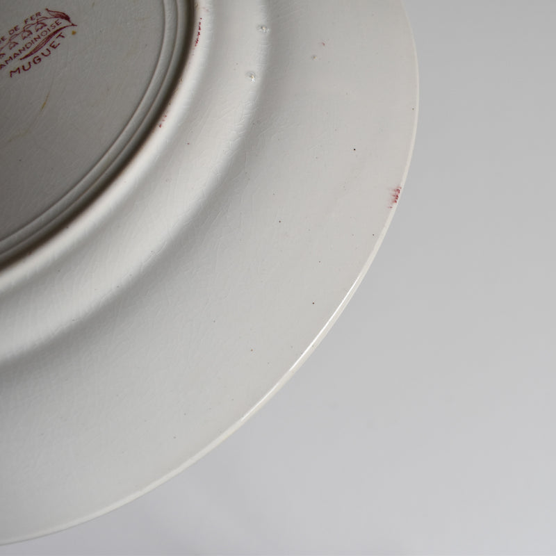 Antique Plate, Saint-Amand Dinoder, Muguet (Pink) D