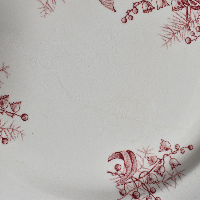 Antique Plate, Saint-Amand Dinoder, Muguet (Pink) D