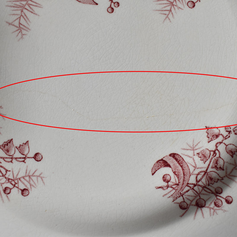 Antique Plate, Saint-Amand Dinoder, Muguet (Pink) D