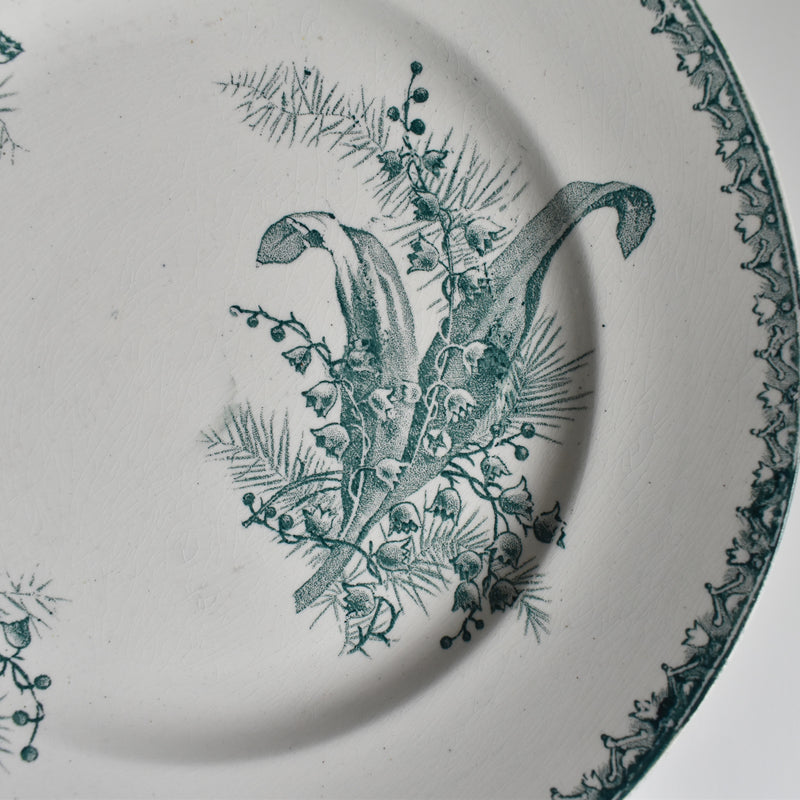 Antique Plate Sarreguemines Digoin Muguet