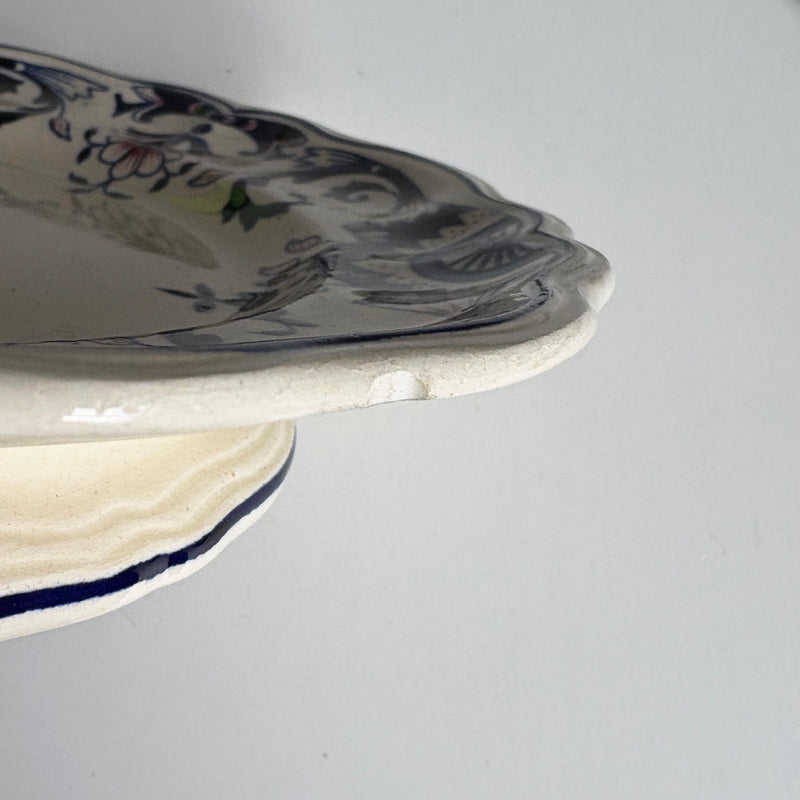 Antique footed plate, Longchamp Rouennais
