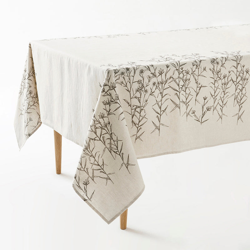テーブルクロス　リネン　Botanique (ボタニック）SEPIA