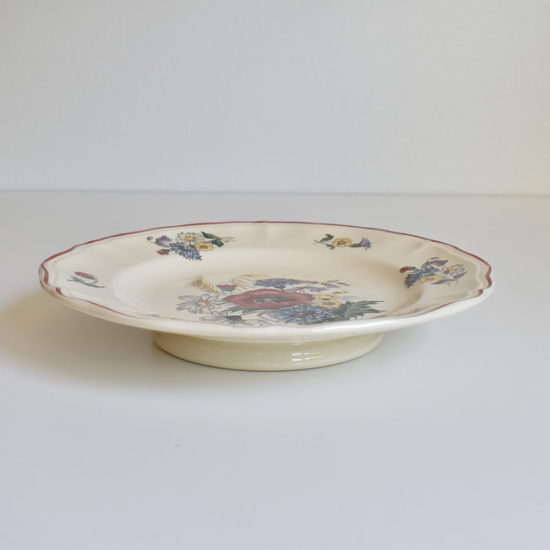 Vintage Footed Plate, Digoin & Sarreguemines Agreste B