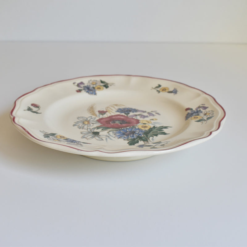 Vintage Pedestal Plate Digoin & Sarreguemines Agreste A