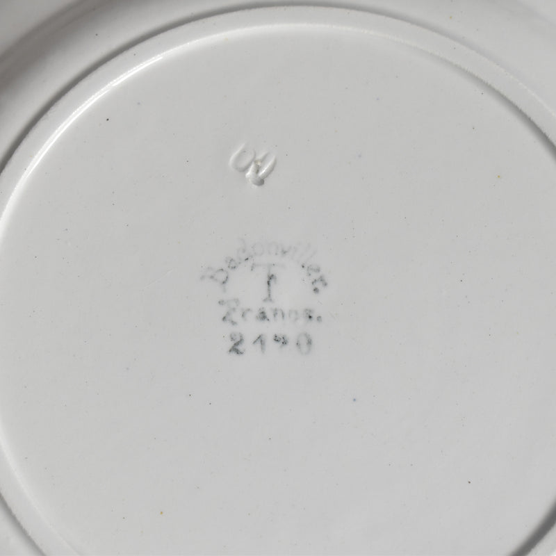 Antique dessert plate Badonviller 2120 A