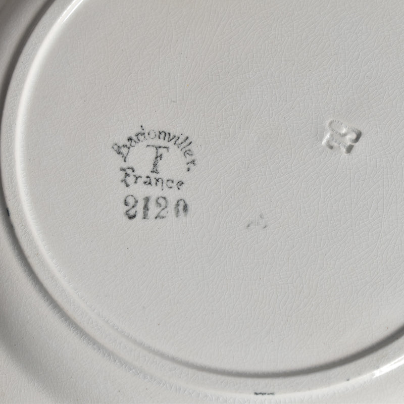 Antique Dessert Plate, Badonviller 2120 B