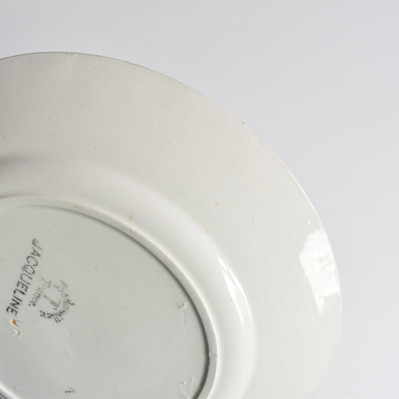Antique Dessert Plate Badonviller Jacqueline A