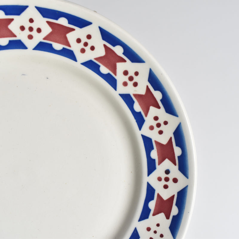 Antique dessert plate, Badonviller Jacqueline B