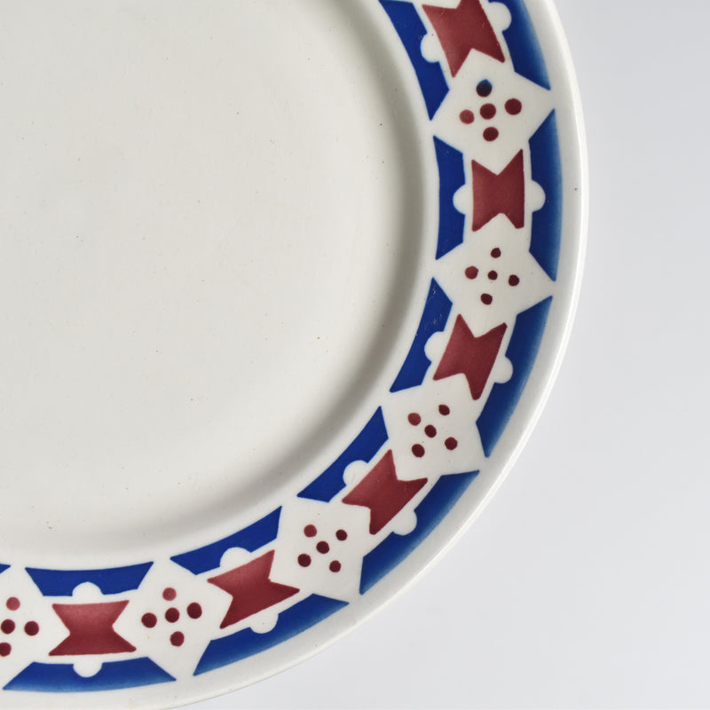 Antique dessert plate, Badonviller Jacqueline B