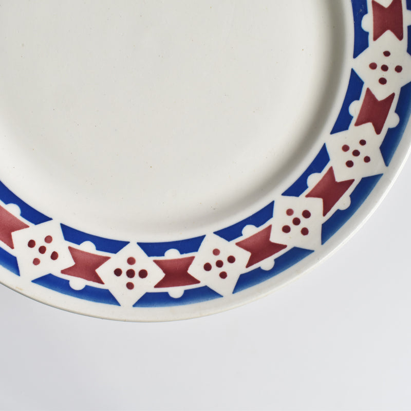 Antique dessert plate, Badonviller Jacqueline B