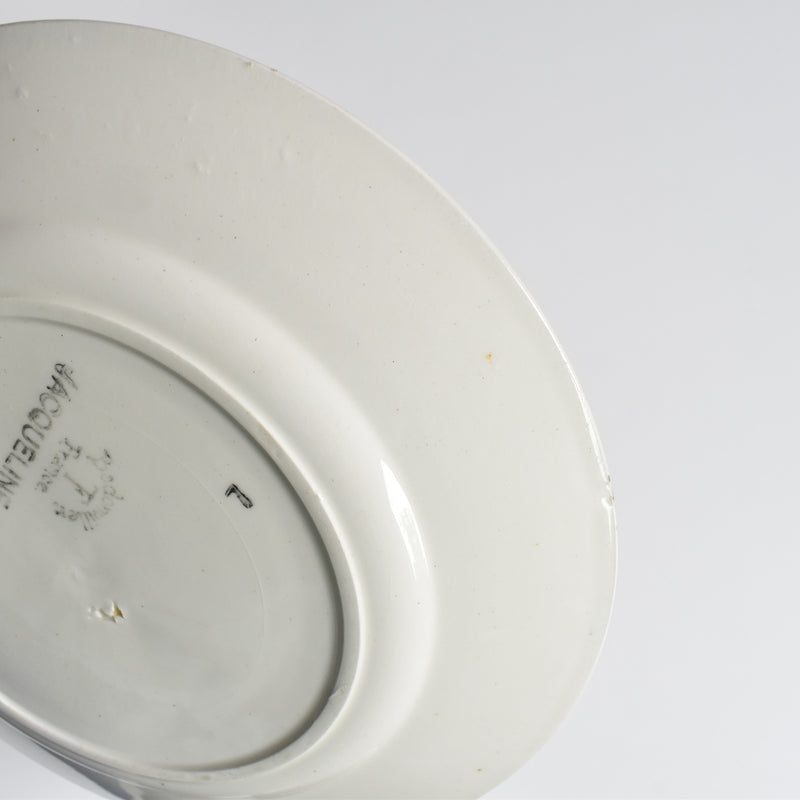 Antique dessert plate, Badonviller Jacqueline B