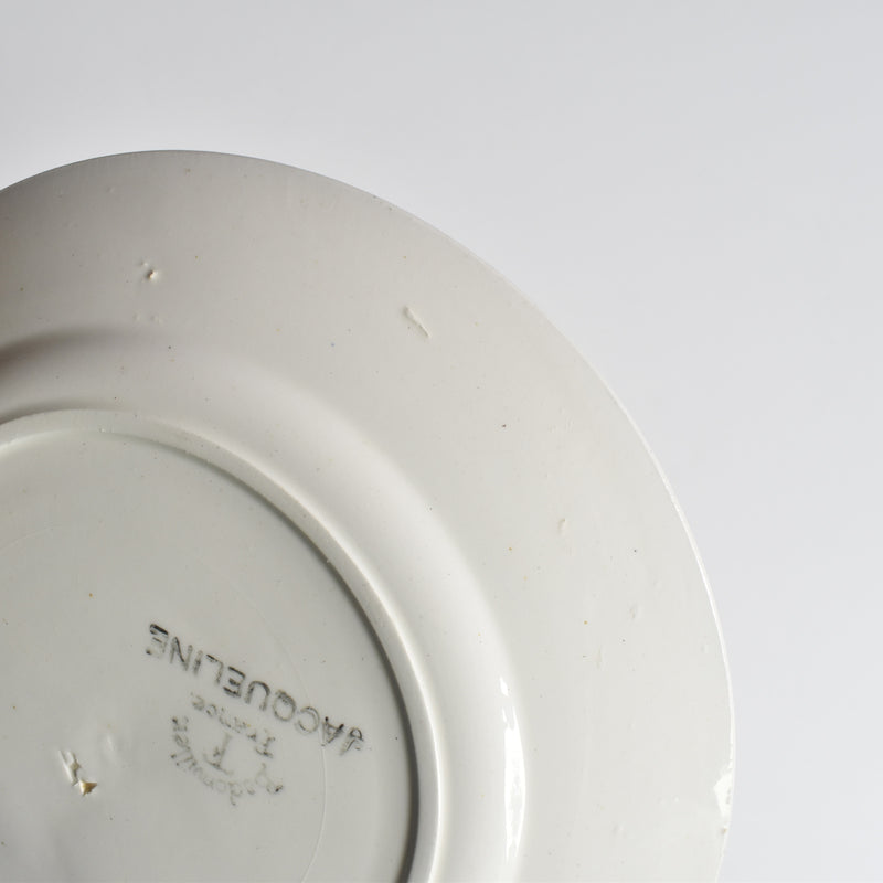 Antique dessert plate, Badonviller Jacqueline B