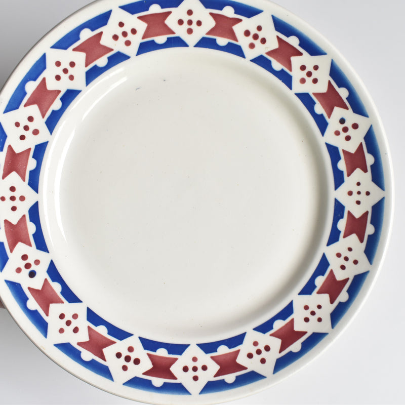 Antique dessert plate, Badonviller Jacqueline B